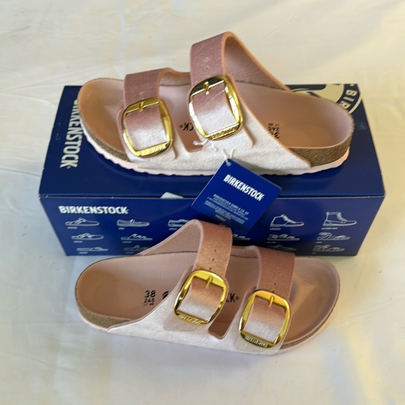 Birkenstock Shoes - Birkenstock Arizona Big Buckle Rivet Light Rose Narrow Leather US 7 new